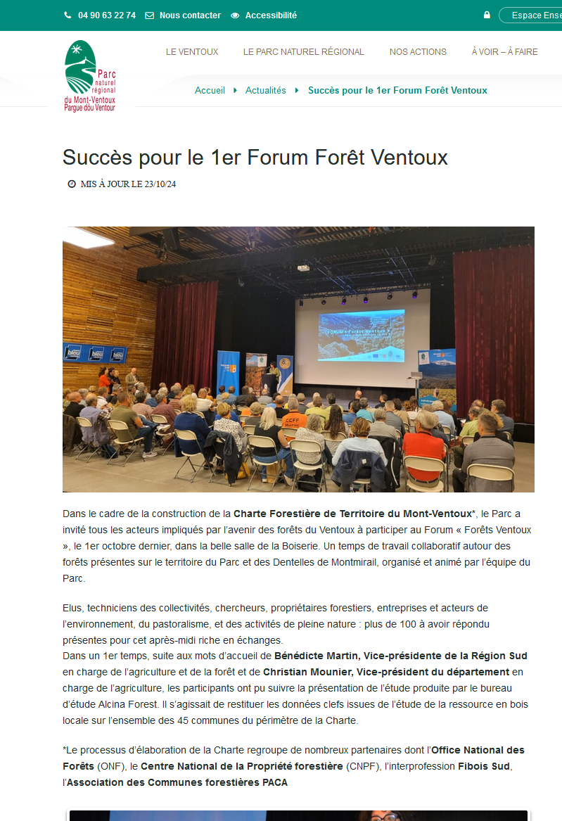 Page Forum CFT Mont-Ventoux